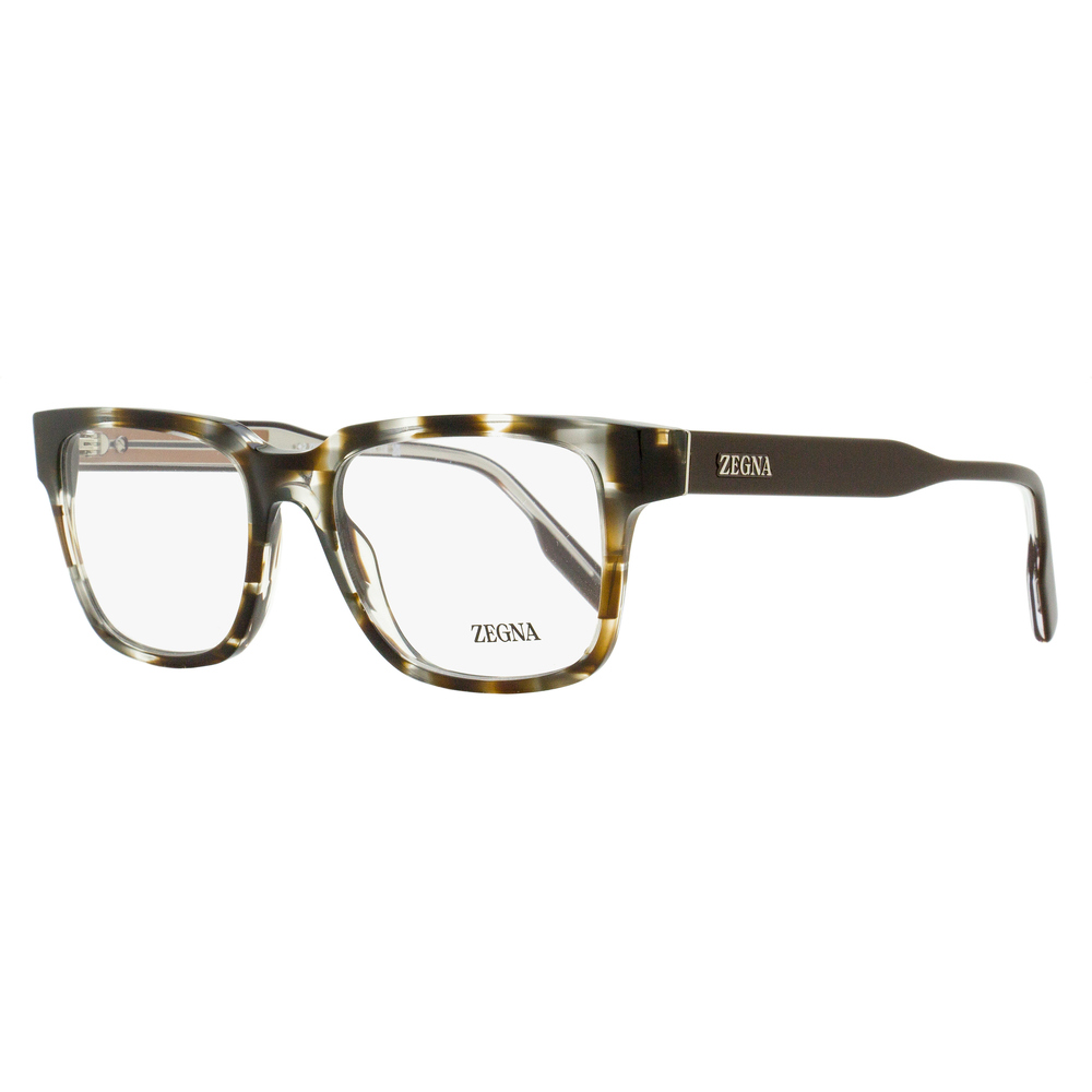 Zegna Retro Rectangular Eyeglasses EZ5260 020 Gray Havana 52mm